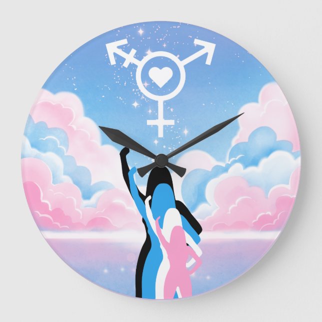 Das Trans Signal Große Wanduhr (Vorderseite)