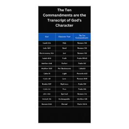 Das Transkript Gottes Charakter Werbekarte