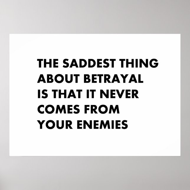 Das Traurigste an Verrat Poster (Vorne)