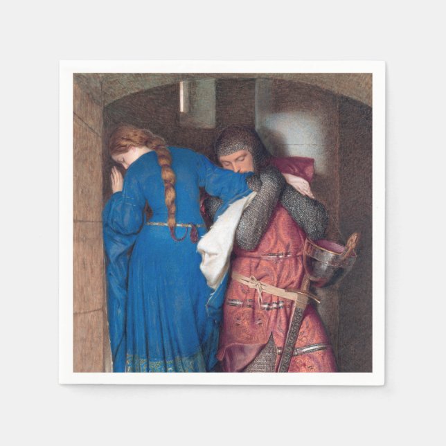 Das Treffen auf den Treppen von Turret (von F.W. B Serviette (Vorderseite)