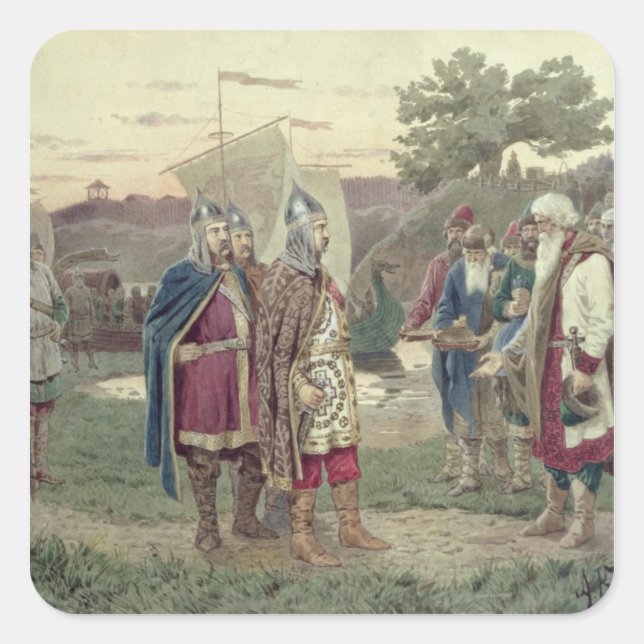 Das Treffen des Großherzogs mit den Menschen Quadratischer Aufkleber (Vorderseite)