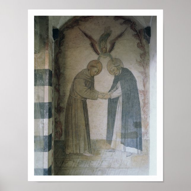 Das Treffen von St. Dominic und St. Francis (Fresc Poster (Vorne)