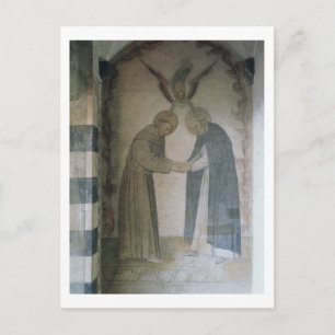 Das Treffen von St. Dominic und St. Francis (Fresc Postkarte