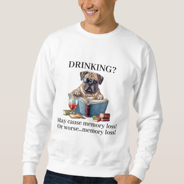 Das Trinken amerikanischer Bulldoggen kann zu eine Sweatshirt (Vorderseite)