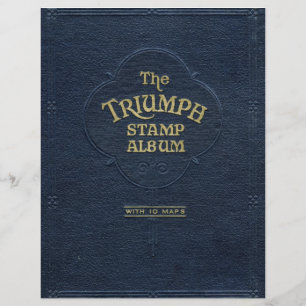 Das Triumph Briefmarke Album Vintag Design Flyer