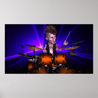 Das Trommeln mit dem Lasers Poster