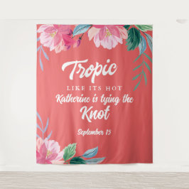 Das Tropic mag seinen heißen orangefarbenen Jungge Wandteppich