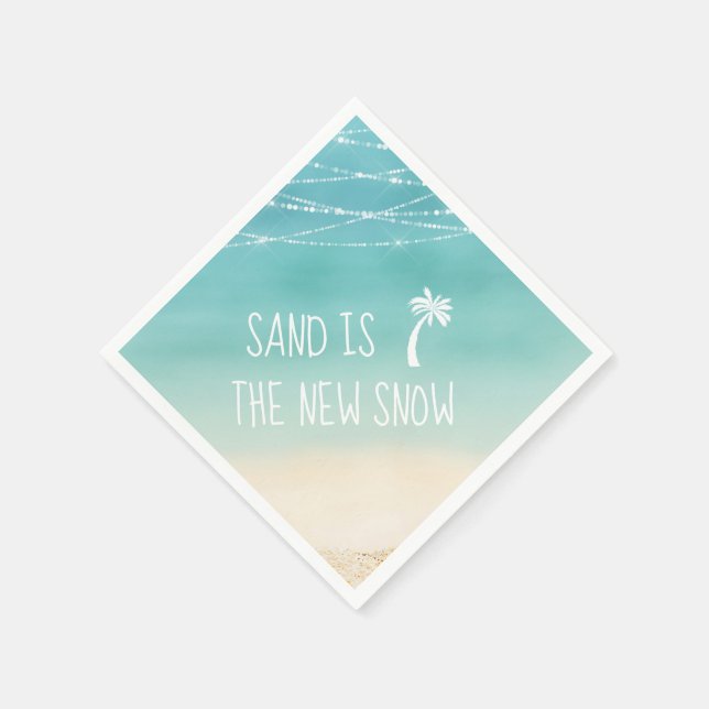 Das Tropical Beach Palm Tree Sand ist ein neuer Sc Serviette (Ecke)