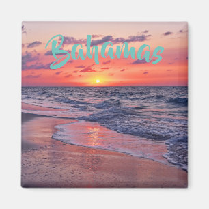 Das tropische Bahamas Sunset Paradise Beach Magnet