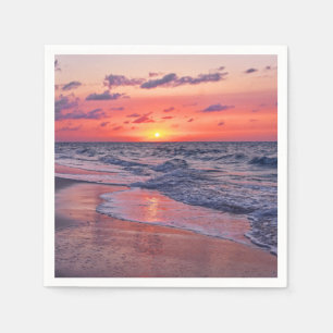 Das tropische Bahamas Sunset Paradise Beach Serviette