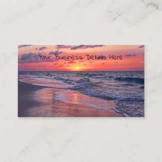 Das tropische Bahamas Sunset Paradise Beach Visitenkarte