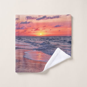 Das tropische Bahamas Sunset Paradise Beach Waschlappen