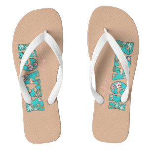 Das tropische Design des Beach Life Flip Flops
