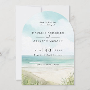 Das tropische Foto "Watercolor" Save the Date Einladung