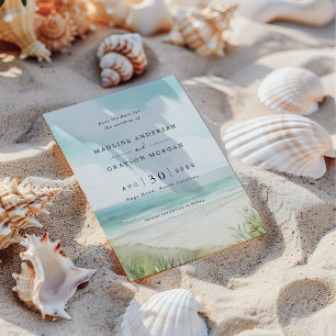 Das tropische Foto "Watercolor" Save the Date Einladung