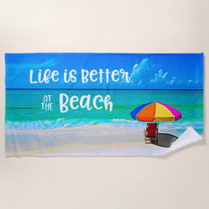 Das tropische Strandleben ist besser am Strand Strandtuch