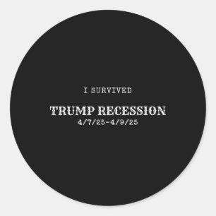 Das Trump-Rezessionsdesign überlebte Runder Aufkleber