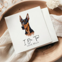 Das tue ich auch! Dobermann Dog Pet Wedding