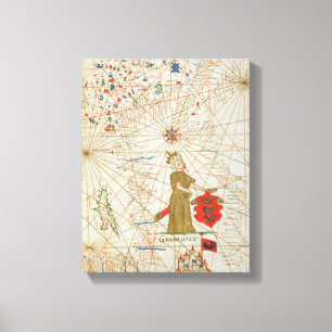 Das türkische Reich, von einem Seeatlas, 1646 Leinwanddruck