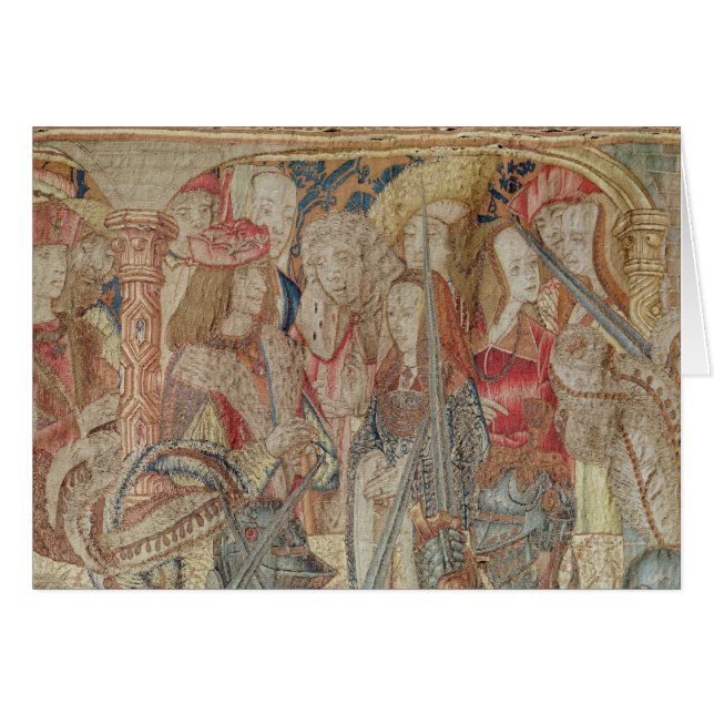 Das Turnier, vertikale Webstuhltapisserie (Vorderseite (Horizontal))