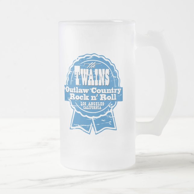 Das TWAINS Bier Drinkin Gerät! Mattglas Bierglas (Rechts)