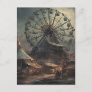 Das überholte Riesenrad für die Karnevalszelte Postkarte