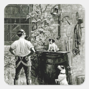 Das Überleben vom geeignetsten Quadratischer Aufkleber