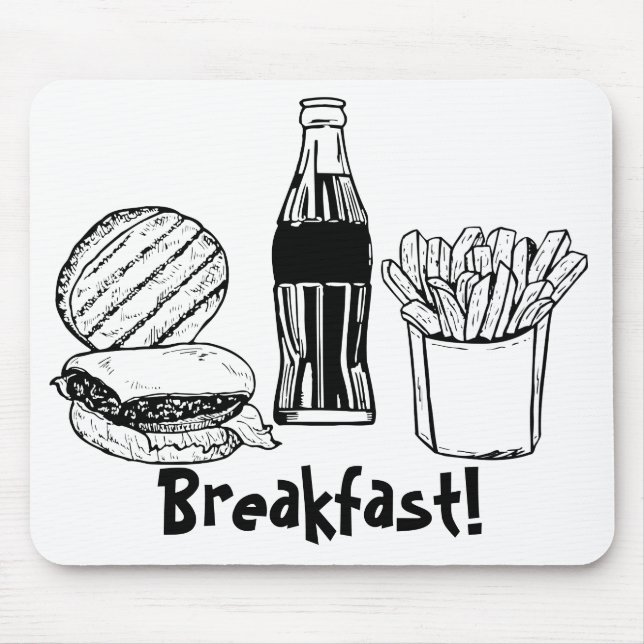 Das ultimative Frühstückspensum Mousepad (Vorne)
