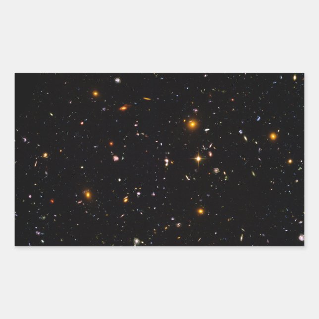 Das ultratiefe Hubble-Feld Rechteckiger Aufkleber (Vorderseite)
