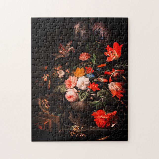 Das umgedrehte Bouquet von Abraham Mignon Puzzle (Vertikal)