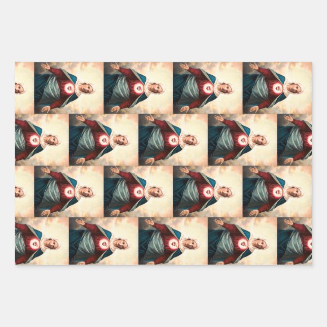 Das unbefleckte Herz Marias Geschenkpapier Set (Vorderseite)