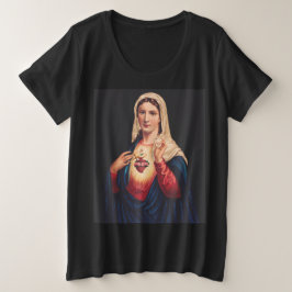 Das unbefleckte Herz Marias Große Größe T-Shirt