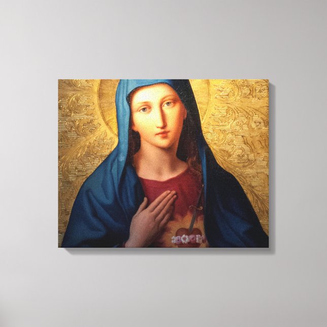 Das unbefleckte Herz Marias Leinwanddruck (Vorderseite)