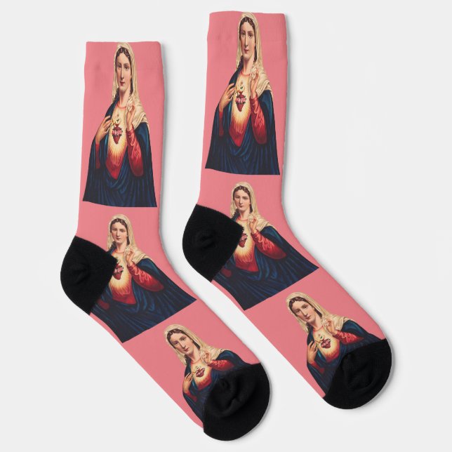 Das unbefleckte Herz Mariens Socken (Rechts)