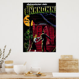 Das unbekannte Spukhaus Vintage Comics Poster