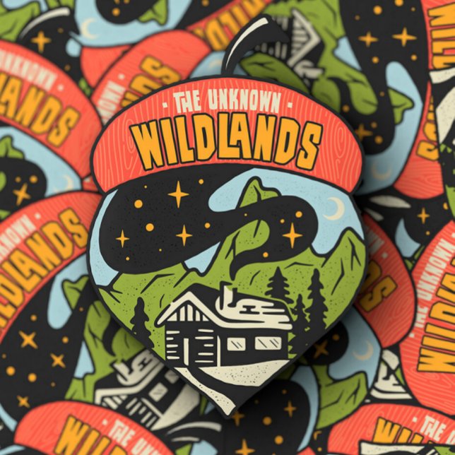 Das unbekannte Wildlands-Camping | Die Aufkleber (The Unknown Wild lands Camping Sticker by PiggyPrint Stickers.)