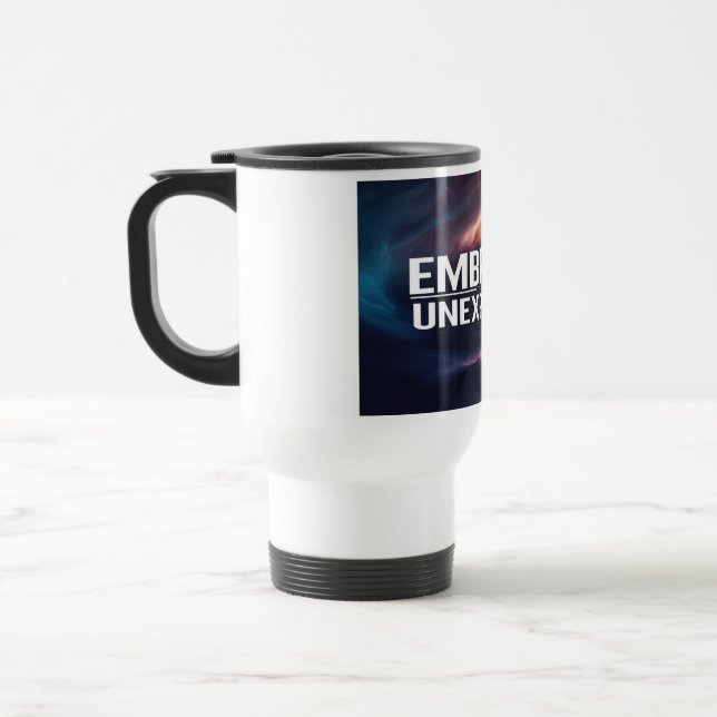 Das Unerwartete verkraften Reisebecher (Links)