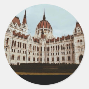Das ungarische Parlament, Budapest, Ungarn Runder Aufkleber
