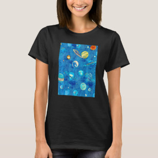 Das Universum der Planeten, die die ganze Nacht hi T-Shirt
