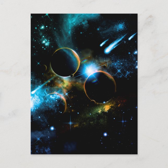 Das Universum der Planeten Postkarte (Vorderseite)