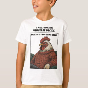 Das Universum entscheiden lassen Huhn Sarkastische T-Shirt