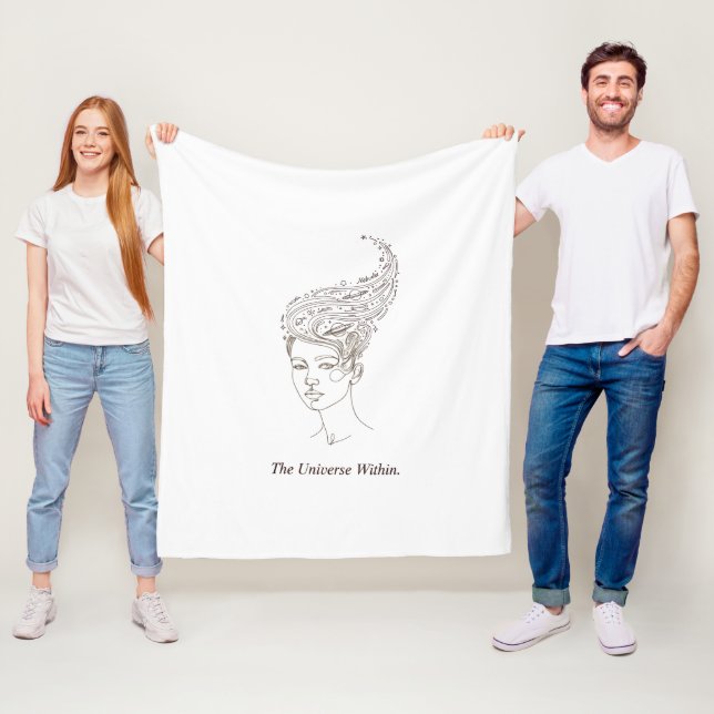 Das Universum innerhalb einer minimalistischen Fle Fleecedecke (Beispiel)