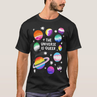 Das Universum Ist Queer Planeten Regenbogen Lgbt T-Shirt