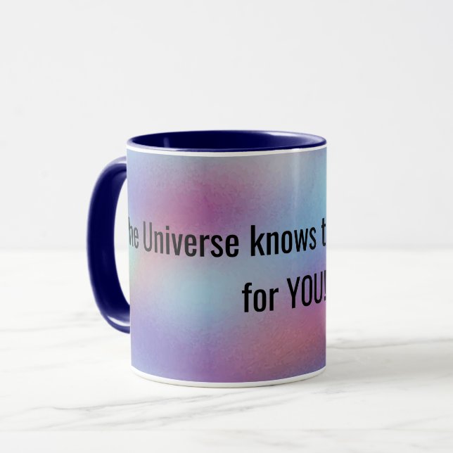 Das Universum kennt den Coolen Inspirationskostena Tasse (Vorderseite Links)