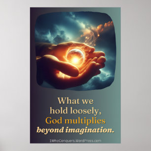 Das Universum leicht halten Poster