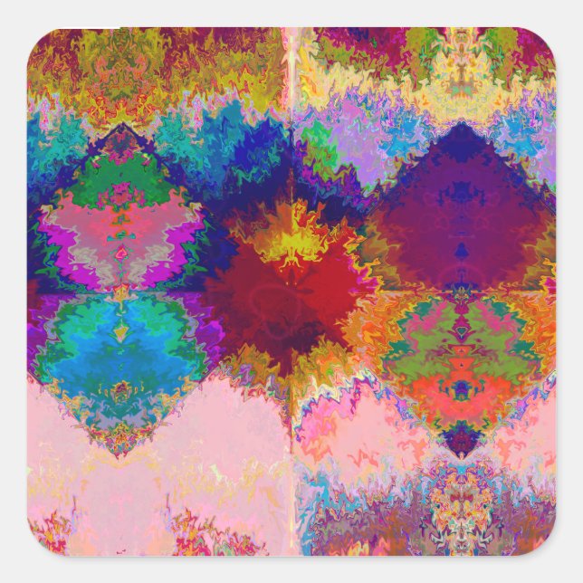 das Universum Quadratischer Aufkleber (Vorderseite)