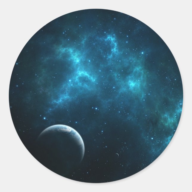 Das Universum Runder Aufkleber (Vorderseite)