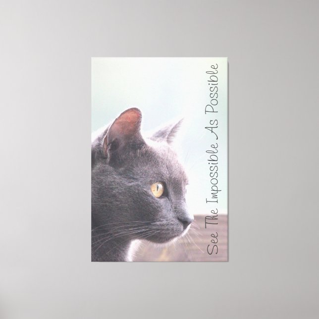 Das Unmögliche sehen Leinwanddruck (Vorderseite)