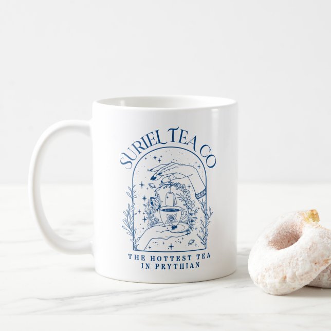 Das Unternehmen ACOTAR Velaris Suriel Tea Co Kaffeetasse (Mit Donut)