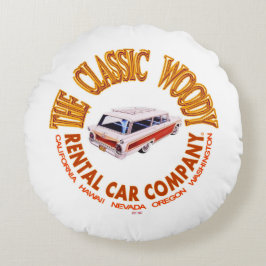 Das Unternehmen Classic Woody Rental Car Rundes Kissen